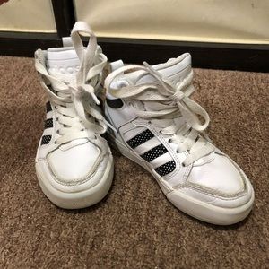 Boys white adidas size 11